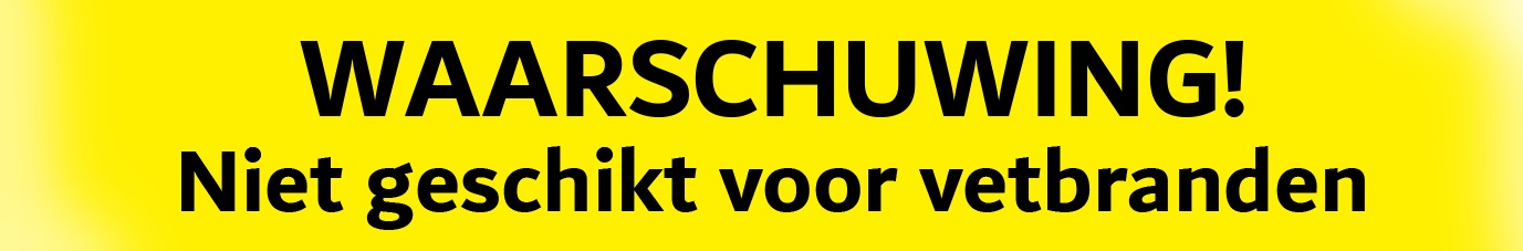 11500000110 Sticker Blusdeken niet geschikt voor vetbranden