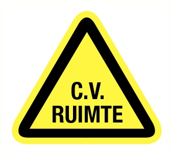 11500353272 Sticker CV-ruimte - 200mm - geel