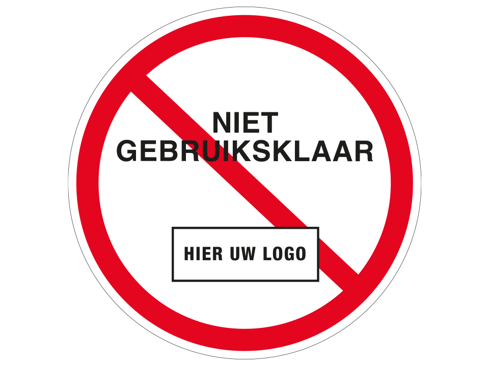 11600003015 Niet gebruiksklaar stickers "hier uw logo" 500 stuks