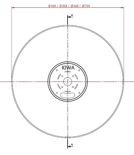 29913192535 Uro Haspelblad RVS bladmaat 525mm